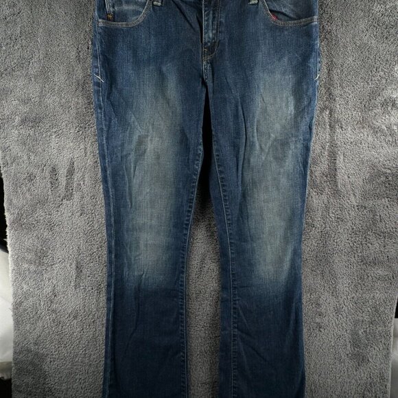 EVISU X Puma Collaboration Jeans Women ACTL 31x32 Blue Straight Leg Denim Adult - Picture 1 of 16